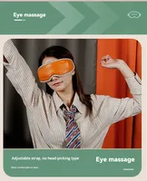 Masque de sommeil chauffant intelligent avec contrôle de la minuterie, masseur oculaire chauffant, rechargeable par USB, équipement de massage des yeux 1000 mAh