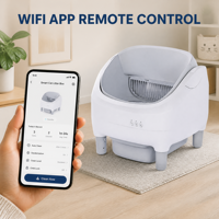EV Tech EVHA011 WLAN-gesteuerte Automatische Selbstreinigende 68L Hochwertige ABS-Kunststoff Katzentoilette