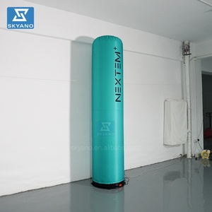 Éclairage gonflable Lampe à <span class=keywords><strong>colonne</strong></span> vert menthe <span class=keywords><strong>Lampadaire</strong></span> gonflable Logo imprimé personnalisé pour la publicité - Product Image 2