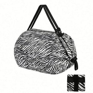 Portable Large Oxford Cloth <b>Folding</b> Shopping Bag Colorful Camouflage Reusable Foldable Grocery Tote Bag - Product Image 5