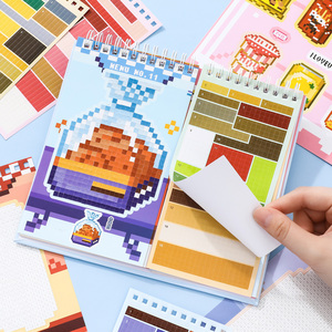 <span class=keywords><strong>Livre</strong></span> d'autocollants puzzle à reliure spirale SIMNO – 30 feuilles <span class=keywords><strong>de</strong></span> motifs alimentaires mignons pour le jeu créatif et le journaling - Product Image 4