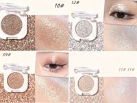 Poudre compacte contouring OEM pour le visage, maquillage yeux, paillettes, marque privée