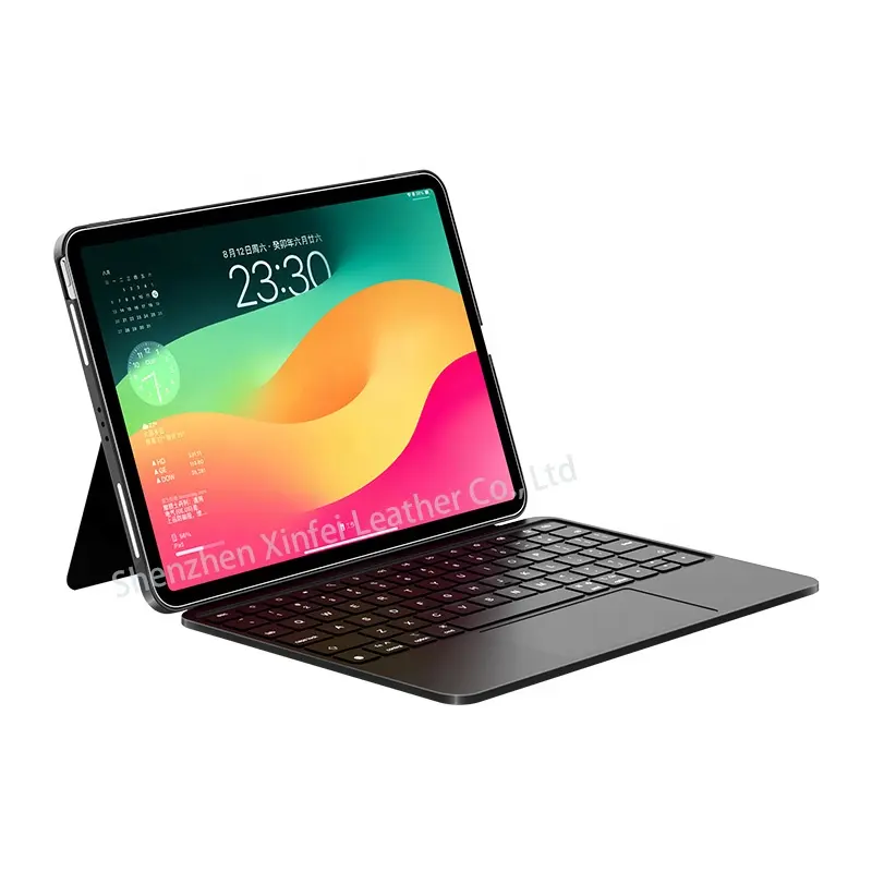 Cubierta de teclado inteligente Separación magnética Soporte giratorio con retroiluminación y panel táctil para Ipad Pro 11 12,9 pulgadas