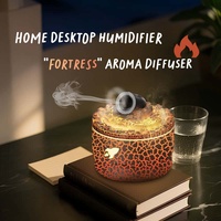 Meilleure Vente : Humidificateur Volcanique Ultrasonique à Effet de Fissure et de Brume, avec LED 7 Couleurs et Effet Flamme, Diffuseur d'Huiles Essentielles pour Maison et Bureau