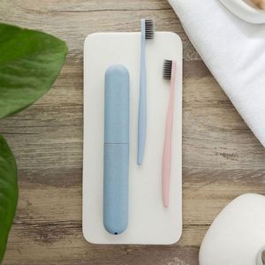 Étui à brosse à dents écologique en paille de blé, étui de voyage portable pour brosse à dents, étui de rangement pour articles de toilette, support pour brosse à dents en paille de blé - Product Image 4