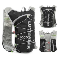 Sac à dos de course multifonctionnel, gilet de course réfléchissant pour marathon, sac à dos avec poche à eau, gilet d'hydratation pour la course