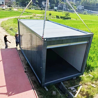 Garage conteneur pliable et portable de 20 pieds avec porte à enroulement préfabriquée pour outils et stockage