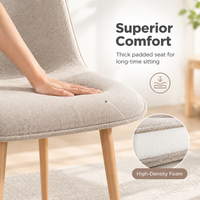 Chaise B2B Spoon, structure en fer robuste, assise en lin à mousse haute densité, couleur personnalisable, offre d'ingénierie privilégiée, OEM
