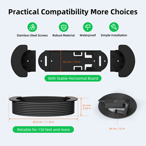 Kit de Soporte de Pared para Starlink Mini de 1000Mbps, Adaptador Ethernet Starlink Gen 2, Organizador de Cables ABS para Exteriores, Auto, RV - Product Image 2