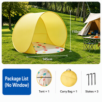Tente de camping anti-UV à montage instantané, 3-4 personnes, imperméable, polyester 1000-1500 mm, abri à une chambre
