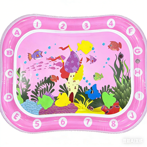 Wasser-Sensorik-Spielmatte Verdickte Aufblasbare Wassermatte Spielmatte mit Fisch-Meer-Ozean-Thema Sensorisches Wasserspielzeug - Product Image 3