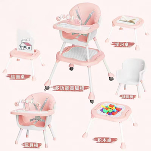 <span class=keywords><strong>Silla</strong></span> alta de alimentación portátil plegable multifuncional de calidad para bebés y niños pequeños, <span class=keywords><strong>silla</strong></span> de comedor con mesa - Product Image 6