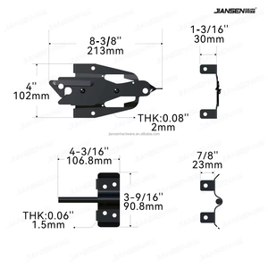 Loquet de portail à <span class=keywords><strong>ressort</strong></span> auto-fermant SS304, verrou automatique pour portail de clôture, loquet à montage sur poteau pour portail en bois, vinyle, PVC, sécurité <span class=keywords><strong>piscine</strong></span> - Product Image 4