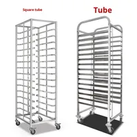 Chariot de cuisson commercial multi-niveaux en acier inoxydable pour pain et toast, avec plateau en alliage d'aluminium, pour la restauration et l'hôtellerie