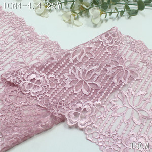 Cổ 18Cm Thân Thiện Với Môi Mềm Mại Màu Hồng Ánh Sáng Màu Tím <span class=keywords><strong>Net</strong></span> Ưa Thích Hoa Thêu Ren Trim Cho Phụ Nữ Áo Ngực Ăn Mặc Làm - Product Image 6