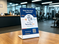 Kare NFC Dokunmatik İnceleme Ekran Kartı Masaüstü Standı NFC Geri Bildirim Yorum Kartı Restoran, Kahve Dükkanı, Salon İçin