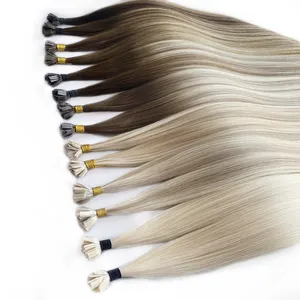 Factory Wholesale Double Drawn European Virgin Cuticle Remy Keratin Tip Human Hair Extensions K Tip Hair