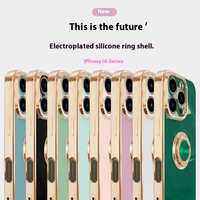 Neue Maßgefertigte Luxus-Designer Transparente Handyhülle mit Ständerhalterung Durchsichtiger Fingerring Magnetische Handyhülle für iPhone
