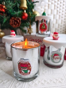 Handmade Santa Claus Scented Candle Soy Wax <b>Cup</b> Candle Christmas Atmosphere Home Decor Holiday Gift Favor - Product Image 1