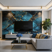 Panneau mural décoratif léger en PVC effet marbre UV, résistant aux rayures et imperméable, pour intérieur/extérieur, salle de bain et cuisine