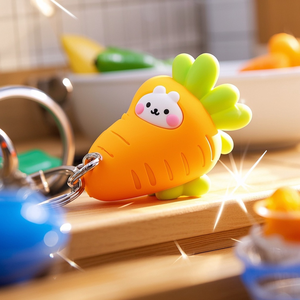 Porte-clés 3D <span class=keywords><strong>personnalisé</strong></span>, petit fermoir en PVC pour <span class=keywords><strong>téléphone</strong></span>, lapin, couteau, alarme, design d'usine NFC - Product Image 1