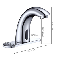 Touchless Sensor Faucet Automatic Smart Single Hole Faucet Hands Free Tap Bathroom Sink Faucet