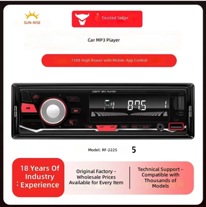 Reproductor de Audio para Auto, Reproductor MP3 de Un Solo DIN, Llamadas Manos Libres Inalámbricas por Bluetooth, Radio FM, Luz de Color Cambiante, Reproductor Estéreo para Auto - Product Image 4