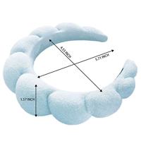 Mode nuage torsadé bulle Spa bandeau femmes lavage visage antidérapant tissu bandeau avec éponge gonflée douce