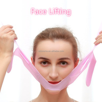 Bande adhésive anti-rides en gel doux Ceinture amincissante Patch en forme de V Masque lifting en silicone réutilisable pour réduire le double menton