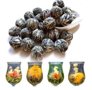 Hecho a mano Blooming té chino verde/té blanco a base de artesanía Blooming Flower Tea Balls - Product Image 4