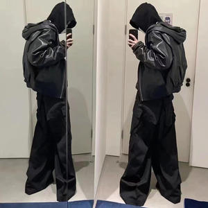 Cro-Border Meilleure Vente Pantalon Cargo Homme Américain Style High Street RO, Coupe Large, Marque Tendance, Multi-Poches Foncées, Longueur au Sol, Évasé, Décontracté - Product Image 3