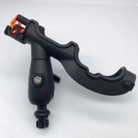 Support de canne à pêche pivotant universel noir support accessoire en Nylon pince sur rotation à 360 ° pour kayak bateau quai canoë Yacht