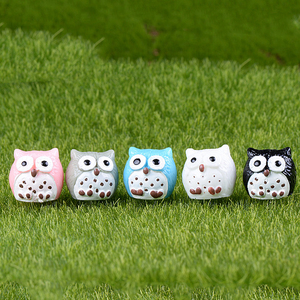 Mini Figuras de Búho de Resina, Adornos en Miniatura para Decoración de Paisajes, Lindos Amuletos de Animales, Accesorios para Manualidades - Product Image 2