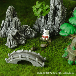 Decoración de rocalla artificial para acuario, mini adornos de paisaje, resinas sintéticas independientes 35452 - Product Image 3