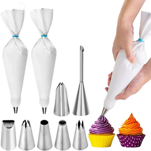 أدوات تزيين الكيك من الفولاذ المقاوم للصدأ، طقم فوهات احترافية للحلويات، معدات الخبز والتزيين - Product Image 3