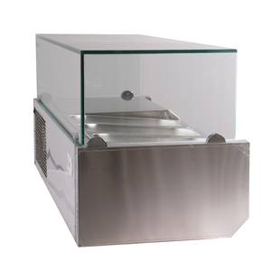 Contador de pizza de acero inoxidable de 0 ~ 10 grados, Enfriador de preparación de ensaladas, restaurante comercial, refrigerador de sándwich, refrigeración por aire - Product Image 3