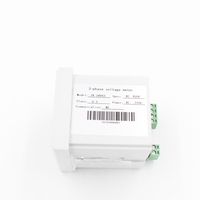 Medidor de Voltaje de CA Digital, Medidor de Panel Trifásico 72x72, Pantalla LED Roja de 4 Dígitos, RS485 Modbus-RTU, Precisión de 0.5, 50/60Hz, 220V, 2 Años de Garantía