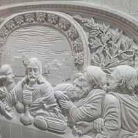Panneau mural personnalisé de haute qualité en marbre naturel sculpté à la main en pierre naturelle art mural sculpture en marbre mur en marbre décoratif