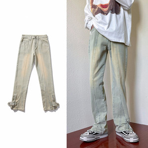 Nouveau jean slim droit taille mi-haute en denim noir pour homme, collection Printemps/Été, style européen - Product Image 6