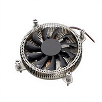 Refroidisseur de processeur ultra-mince en cuivre-aluminium, deux roulements à billes pour radiateur silencieux de qualité industrielle 1700/1200/115X