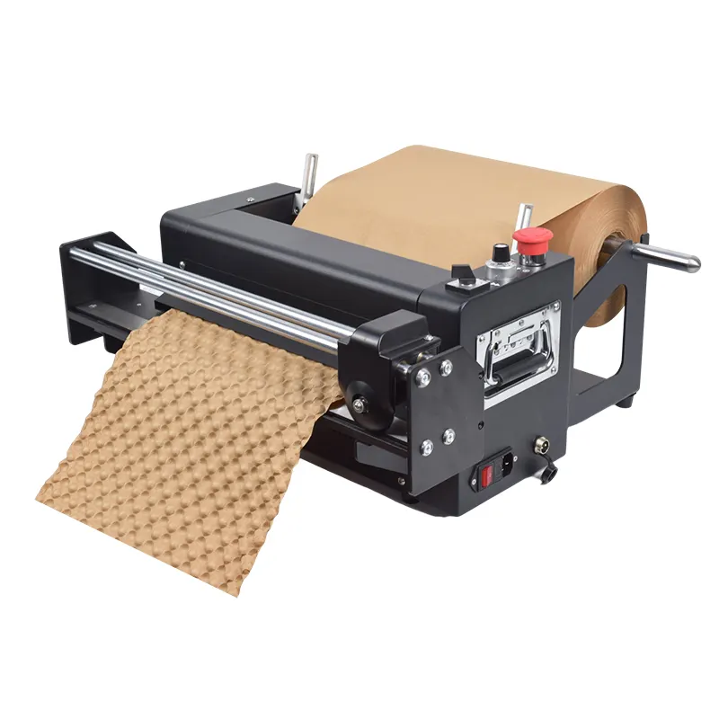 Professional Manufacturer Invention Automatic Making Pad Cushion Packaging Void Fill Kraft Paper Bubble Wrapping Machine