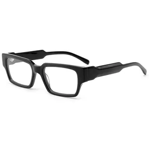 Factory Price Wholesale Manufacturers Square Acetate With Decoration Eyeglasses Optical Glasses Frames Ready To Ship