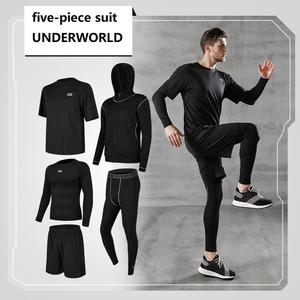 Setelan lari poliester uniseks, pakaian lari keren ukuran besar tahan angin berongga untuk Gym Jogging keringat - Product Image 4