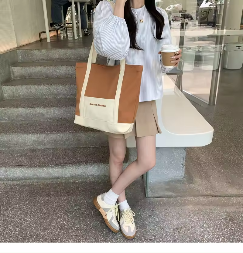 custom canvas tote bag string shopping wholesale reusable bag cotton black and white small tote bag canvas