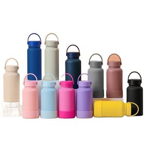 ขวดน้ำเก็บความร้อนสุญญากาศแบบพกพา ปลอดสาร BPA ผลิตจากยางและสแตนเลส พร้อมหลอดและหูหิ้ว สำหรับโปรโมชั่นของขวัญ - Product Image 3