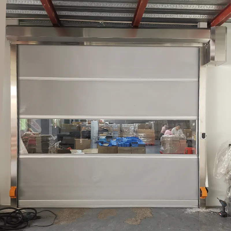 Manufactory Automatic Rapid PVC Industrial Plastic Interior Roll Up Shutter Door For Factory