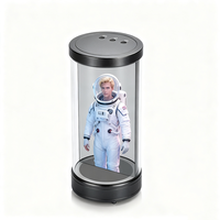 OEM Cylindre holographique 3D interactif Holobox, vitrine d'hologrammes, mini écran HoloTube de 6 pouces, support de table intérieur