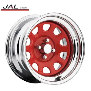 Fabbrica di alta qualità 16x8 15x8 pollici Bianco Cromo daytona acciaio ruote a basso prezzo