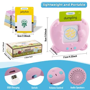 Kids Learning Flashcard Reader Speech Therapy Machine Toy Sight Words Children Educational Cognitive Cards Talking Flash Card