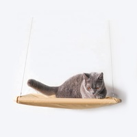 Lit suspendu pour animaux de compagnie mignon, supportant 20 kg, siège de fenêtre pour chat, hamac confortable pour chat, lit pour chat, siège d'étagère